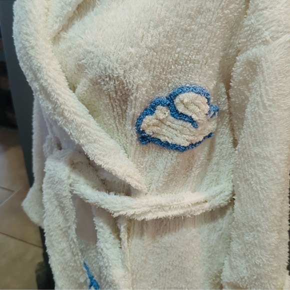RARE Vintage 90's Canyon Group Moon & Clouds Chenille Bathrobe Women’s Robe - Picture 16 of 17